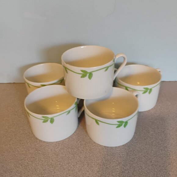 Fitz and Floyd Yellow Rose Pattern Tea cup/Mug, Set of 5 - Picture 3 of 5